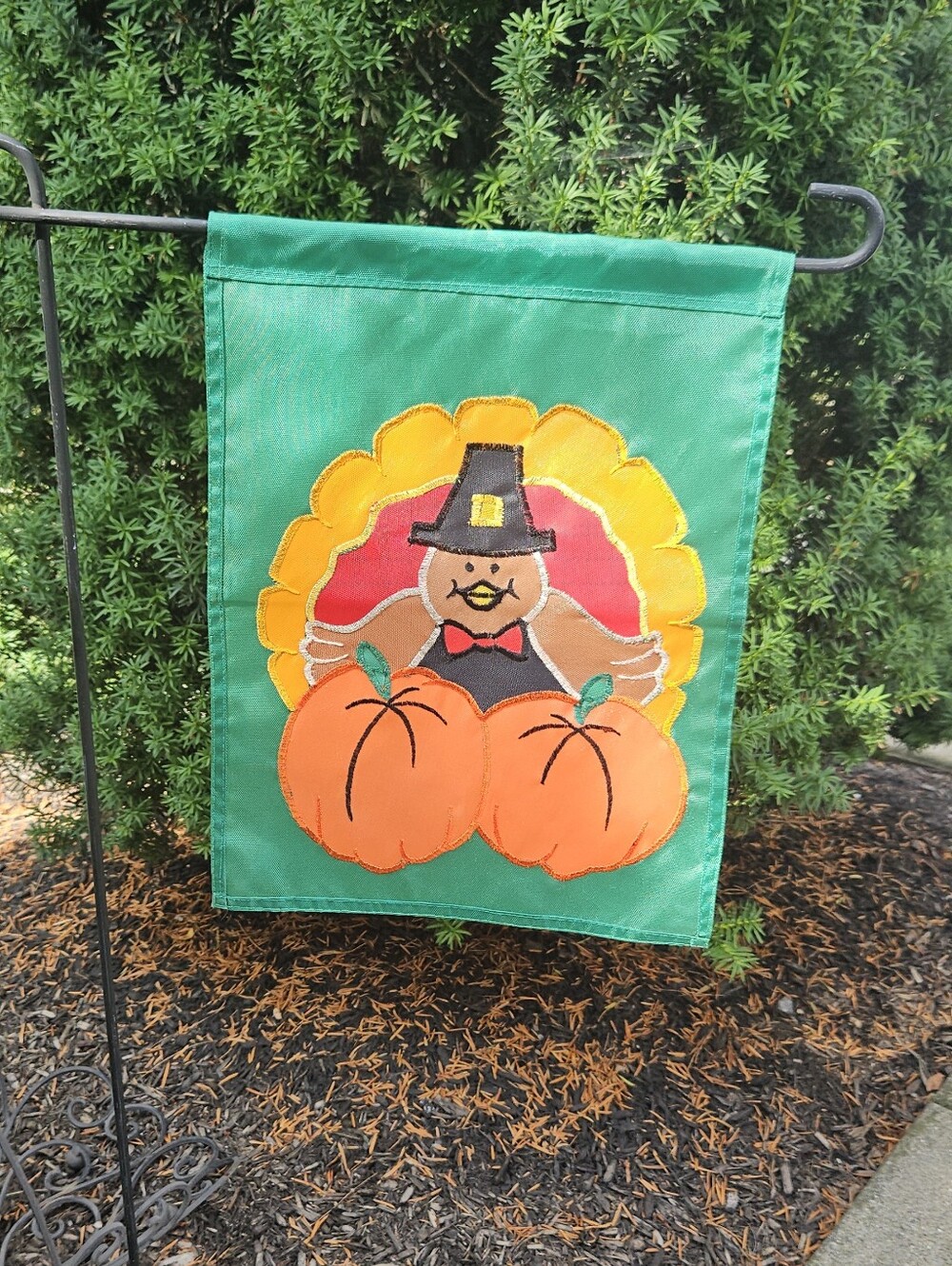 Thanksgiving Tom Turkey Small Garden Flag